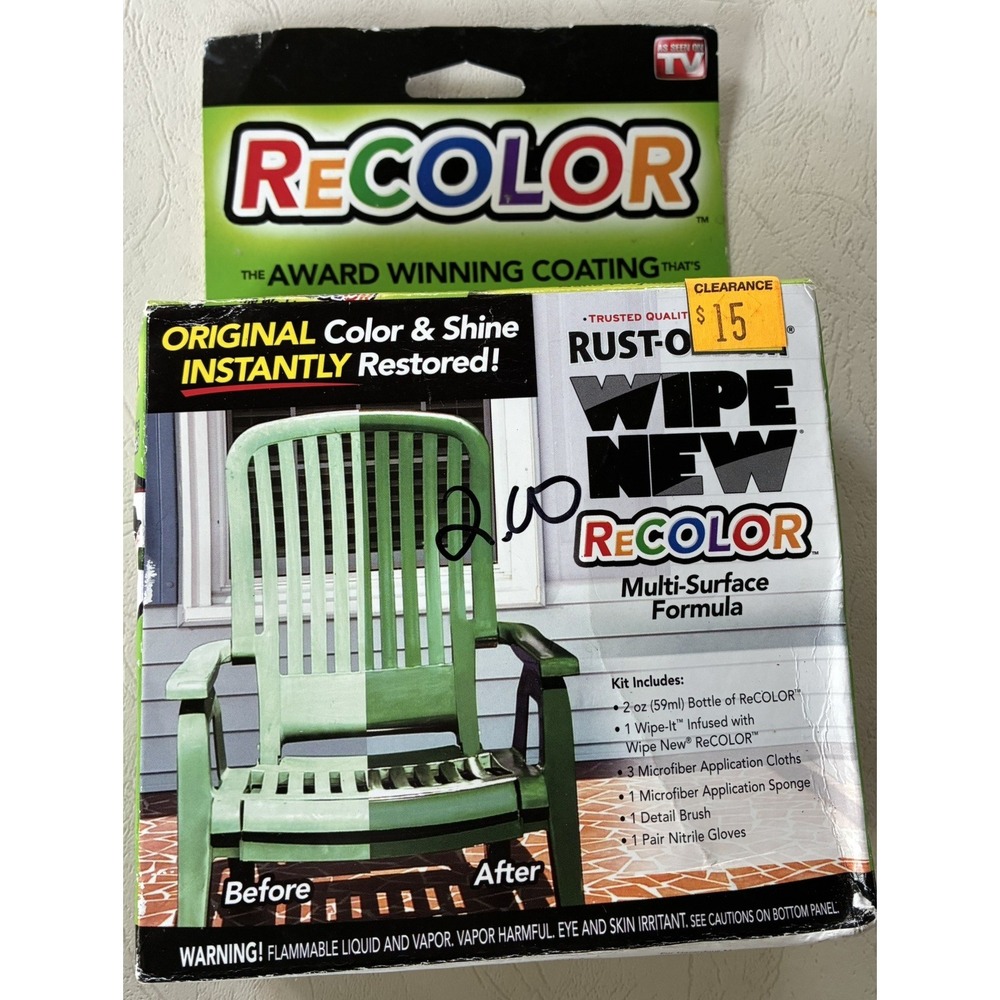 Wipe New Recolor Rust-Oleum New In Box Color Restore Kit Nano Polymer Seen On TV